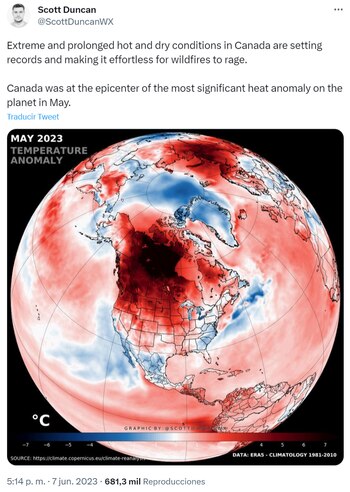 El metorólogo británico Scott Duncan