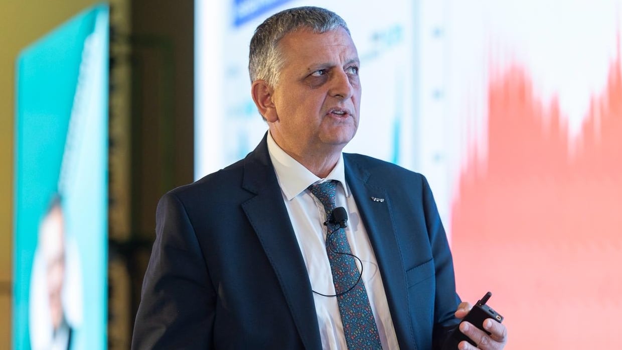 El presidente y CEO de YPF, Horacio Marín, durante la Convención Nacional Petrolera.