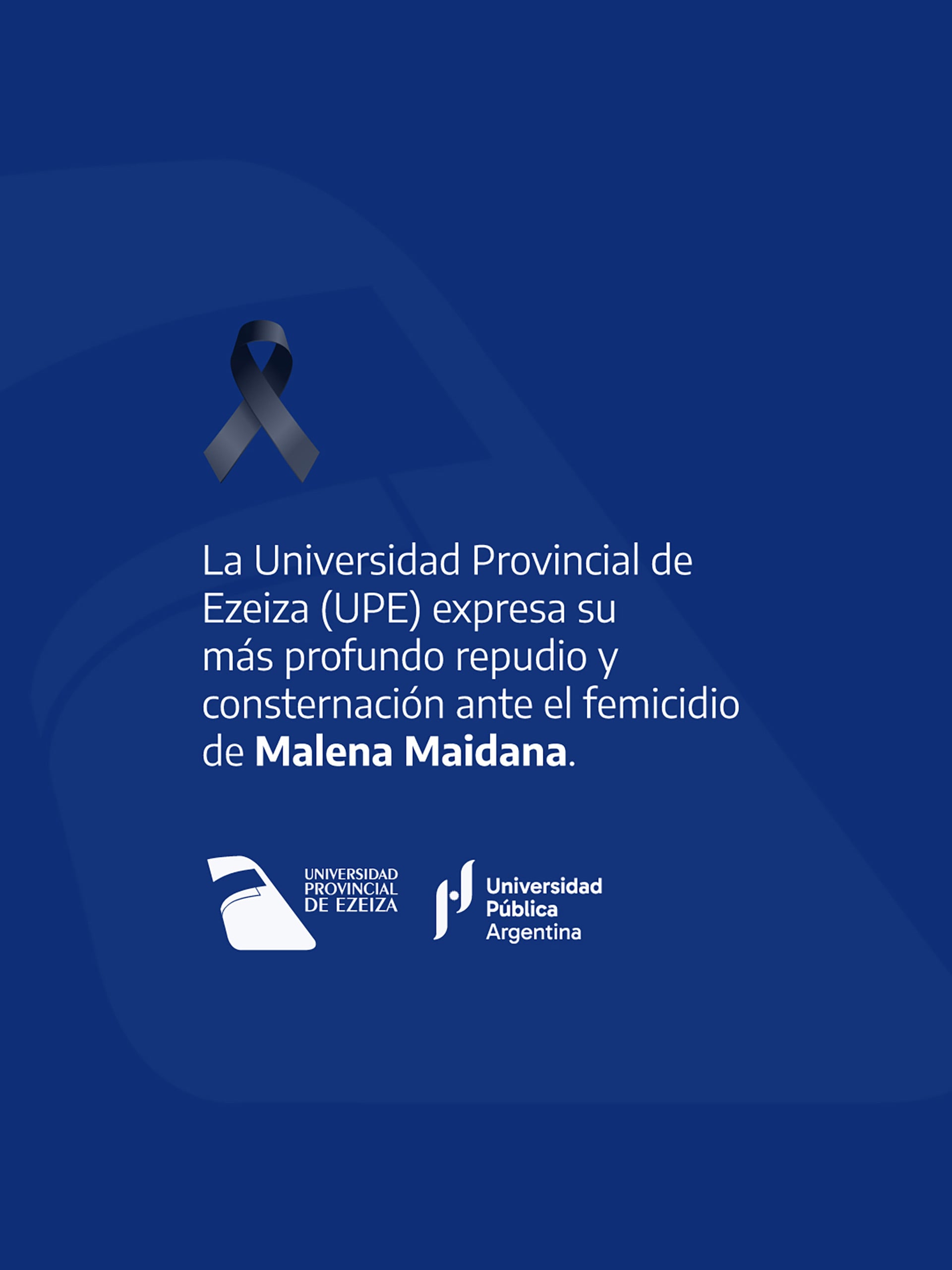 La Universidad Provincial de Ezeiza (UPE) emitió un comunicado por el homicidio de Maidana.