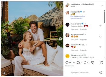 Nicolás Cabré y Rocío Pardo eligieron Aruba como destino exclusivo para celebrar su luna de miel tras una íntima boda