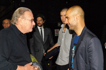 Diego Bonadeo con Pep Guardiola,