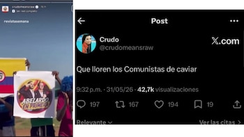 Estos fueron los mensajes publicados por el artista Crudo Means Raw - créditos Instagram y X | @crudomeansraw