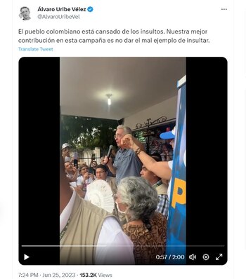 Uribe habla luego de que