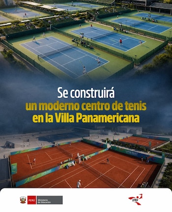 El anuncio del IPD sobre la construcción del nuevo complejo de tenis.
