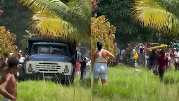 Un camión con aceite fue saqueado en La Habana mientras era custodiado por policías