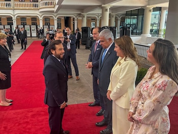 El vicepresidente Félix Ulloa se encuentra en Panamá en el marco de la Asamblea General de la OEA./ (Vicepresidencia de la República)