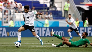 La selección de Egipto, con