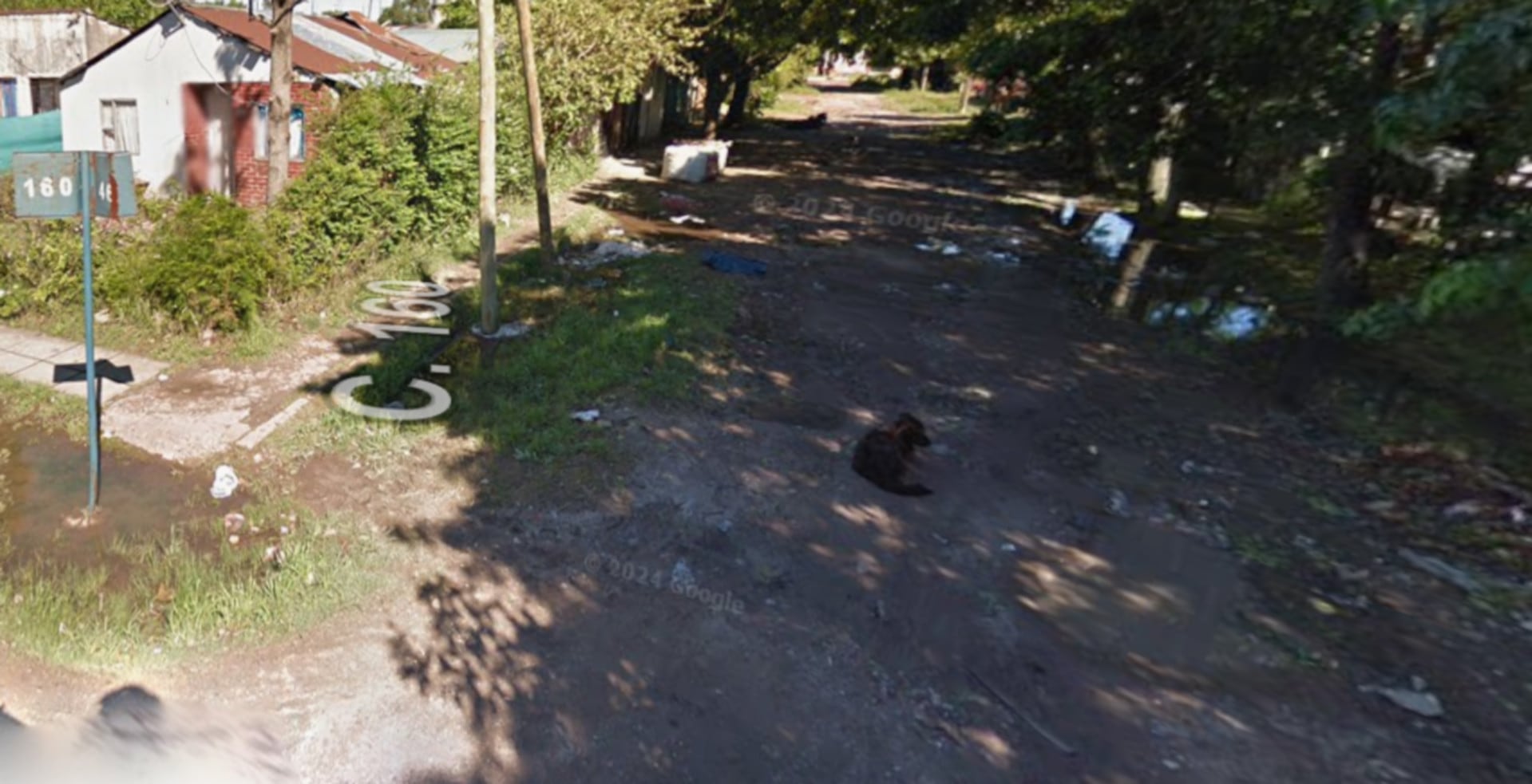 Vista de la Calle 160 y 46 en La Plata, escenario de un reciente operativo de rescate de una mujer víctima de violencia de género (Google Maps)