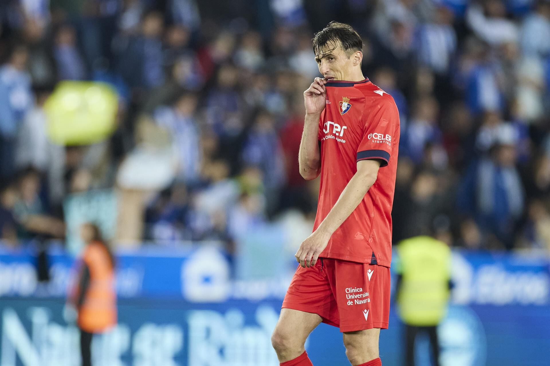 El delantero croata Ante Budimir, baja en Osasuna por una lesión en el sóleo de la pierna izquierda