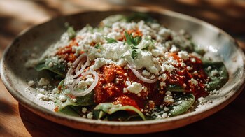Los chilaquiles preparados con tortilla