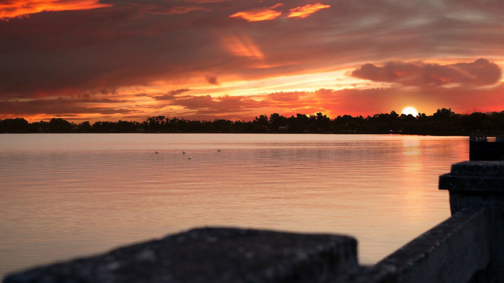 La laguna de San Miguel del Monte invita a la relajación y un momento de paz durante el fin de semana largo (foto: Municipalidad de Monte)
