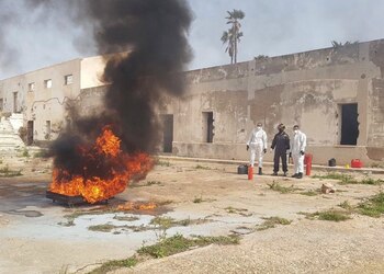 27/07/2025 Bomberos de Melilla haciendo
