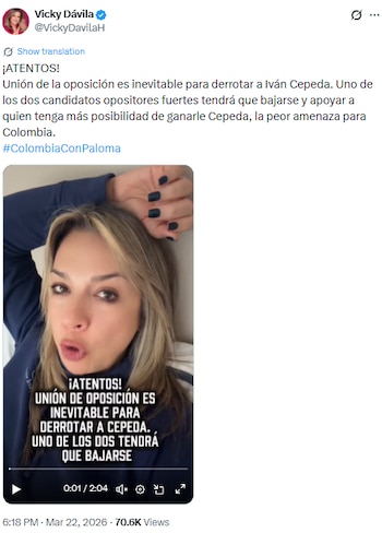 Vicky Dávila instó a la