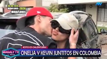 ¿Oficializaron? Onelia Molina y Kevin Díaz fueron captados juntos tras hospedarse en la misma suite de lujo. Captura: Magaly TV La Firme.