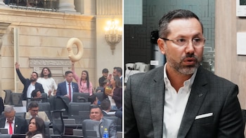 Con flotadores y elementos de playa, congresistas hicieron oposición al ministro de Vivienda y desataron críticas: “Esto es una vergüenza”