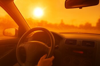 El intenso sol atraviesa el