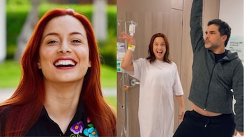 Natalia Salas y su pareja