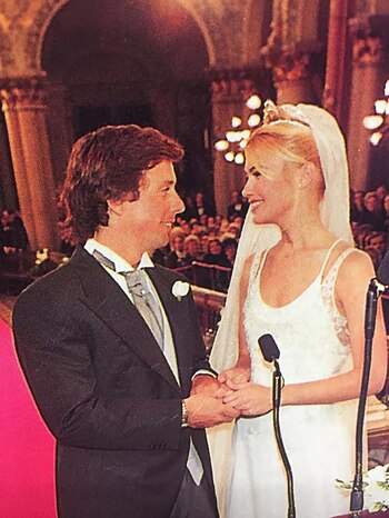 La emoción de los novios