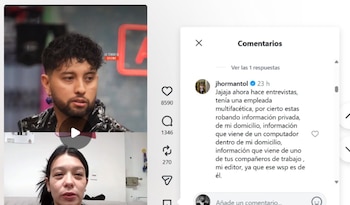 Jhorman Toloza reaccionó a las declaraciones de su exempleada - crédito Le Tengo el Chisme, captura de pantalla / Instagram