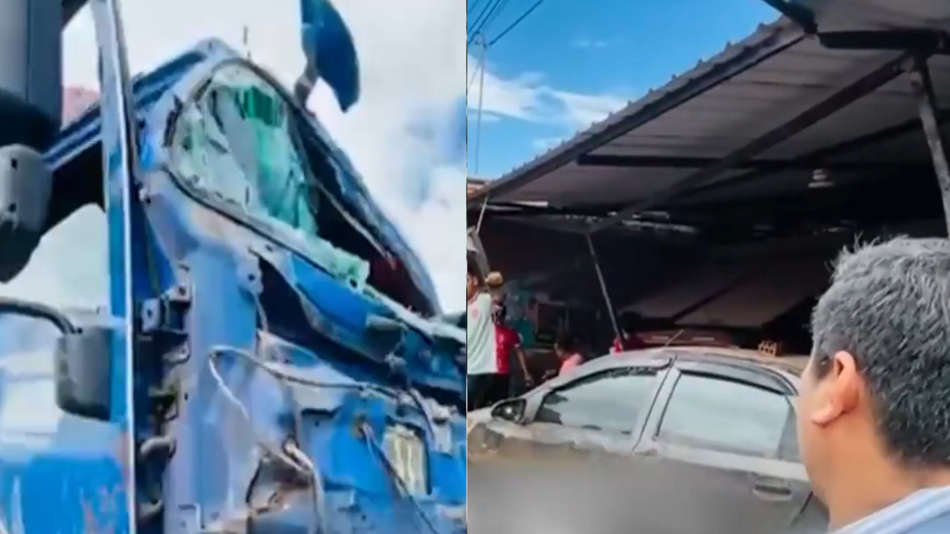 Los daños materiales incluyen vehículos destruidos y viviendas seriamente afectadas en el sector del cruce Chamaya - Créditos: Captura de pantalla de Canal N.
