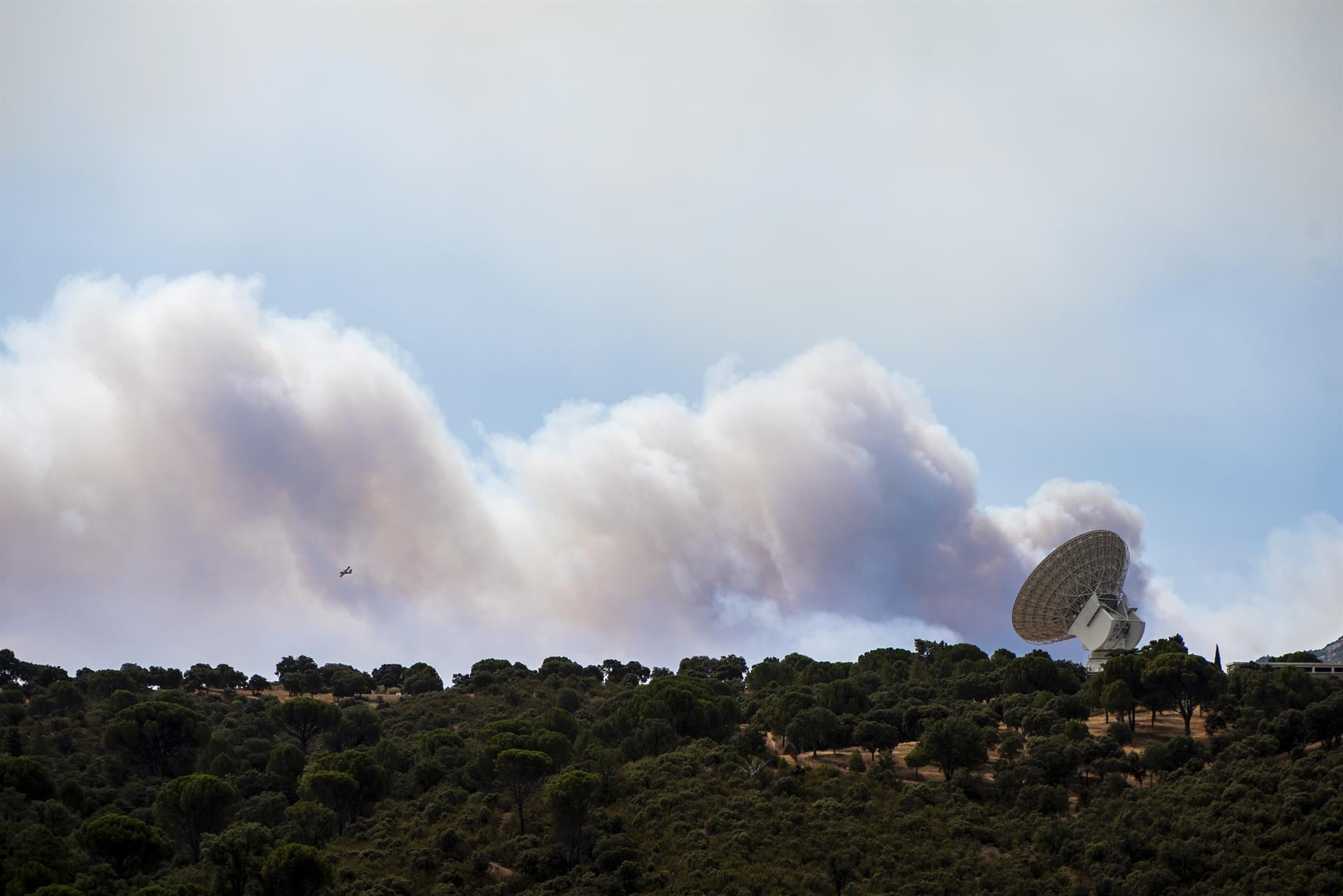 La NASA no detecta daños estructurales en las antenas y edificios de su complejo de Robledo (Madrid) por el incendio