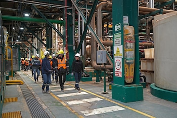 Interior de la planta de