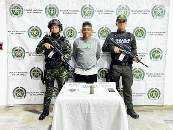 Autoridades incautan una granada y