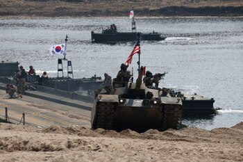 Un tanque K1E1 del ejército