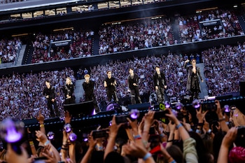 Primera noche de BTS en Madrid, el 26 de junio de 2026 en el estadio Metropolitano. (HYBE/BIGHIT MUSIC)