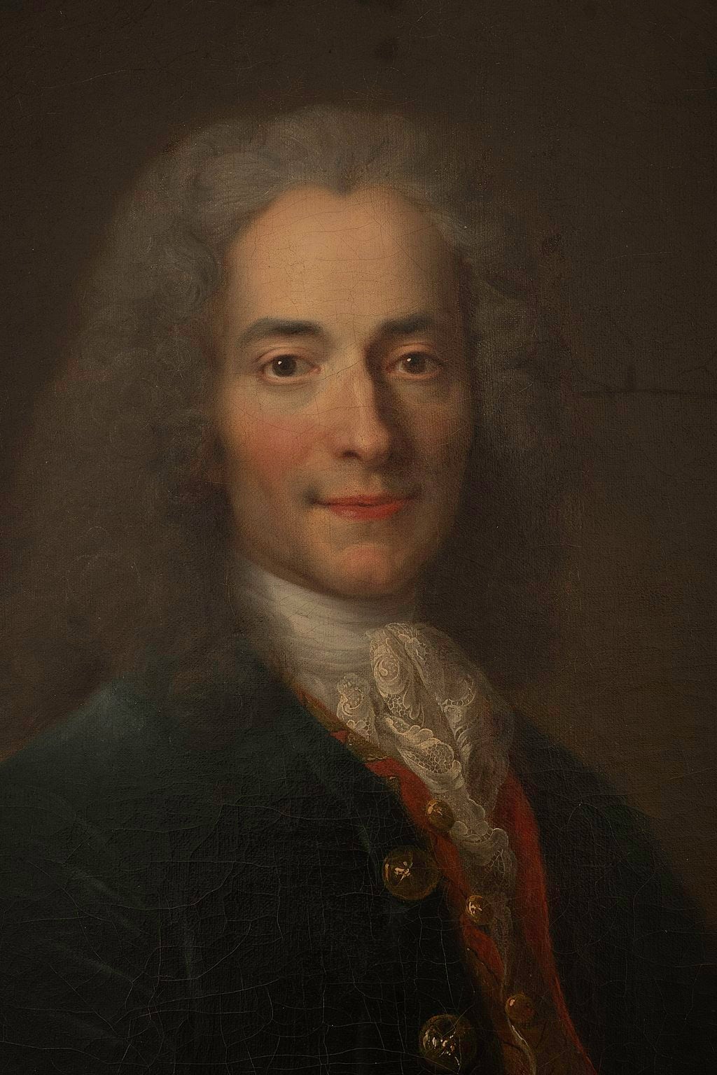 Retrato de Voltaire a cargo del pintor Nicolas de Largillierre, 1718