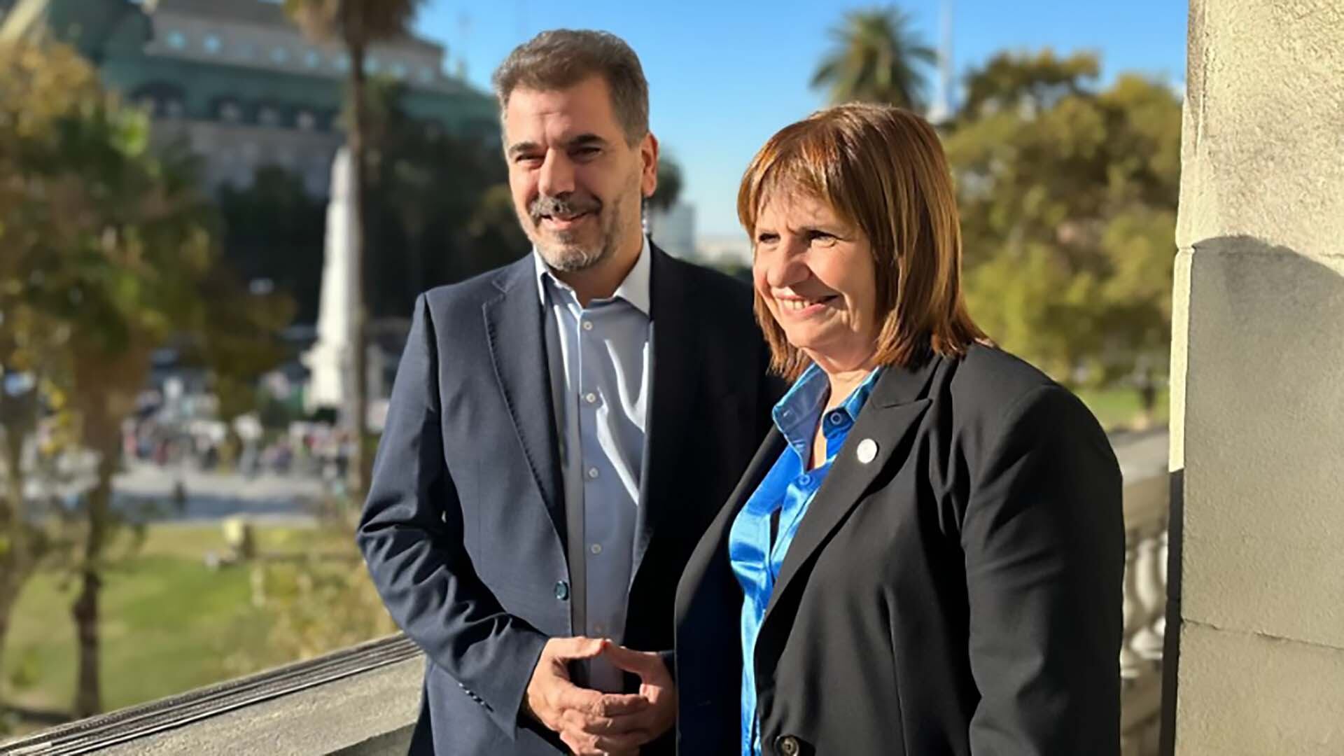 Cristian Ritondo y Patricia Bullrich (Foto: Twitter @cristianritondo).