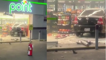 Vehículo termina empotrado en minimarket ubicado dentro de grifo en Barranco