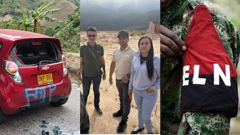 Inteligencia militar atribuye al ELN secuestro de tres policías en Norte de Santander, pese a grafitis de las Farc-EP