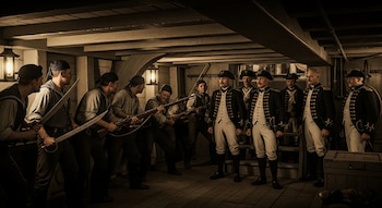 Marineros armados desafían a oficiales