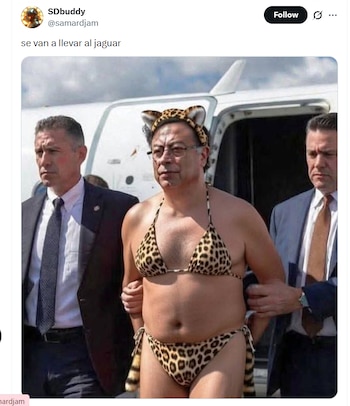 Una imagen de Petro creada