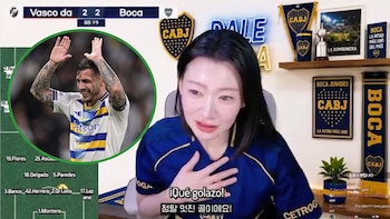 Video viral: una streamer coreana que canta temas de La 12 lloró con el gol de Paredes que clasificó a Boca a la final de la Sudamericana