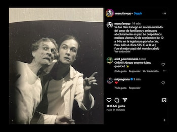 El emotivo posteo de Manu