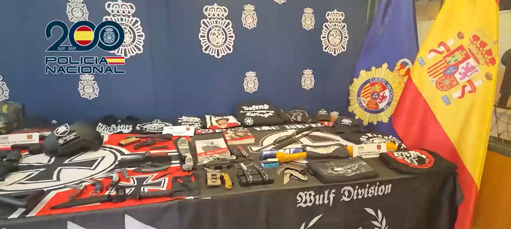 Los artículos incautados durante la intervención (Policía Nacional)