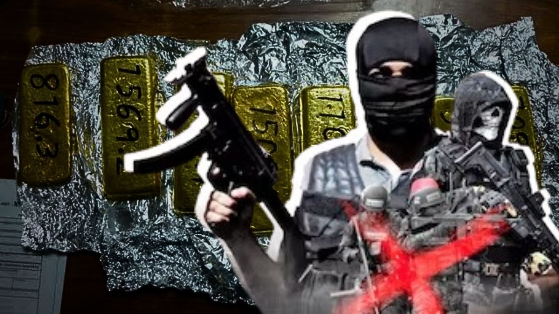 Lingote de oro incautado por la Fiscalía en el Callao durante una operación vinculada a minería ilegal.Composición: Infobae Perú