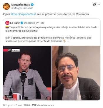 Margarita Rosa de Francisco expresó