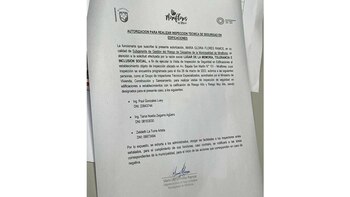 Documento que anuncia la visita