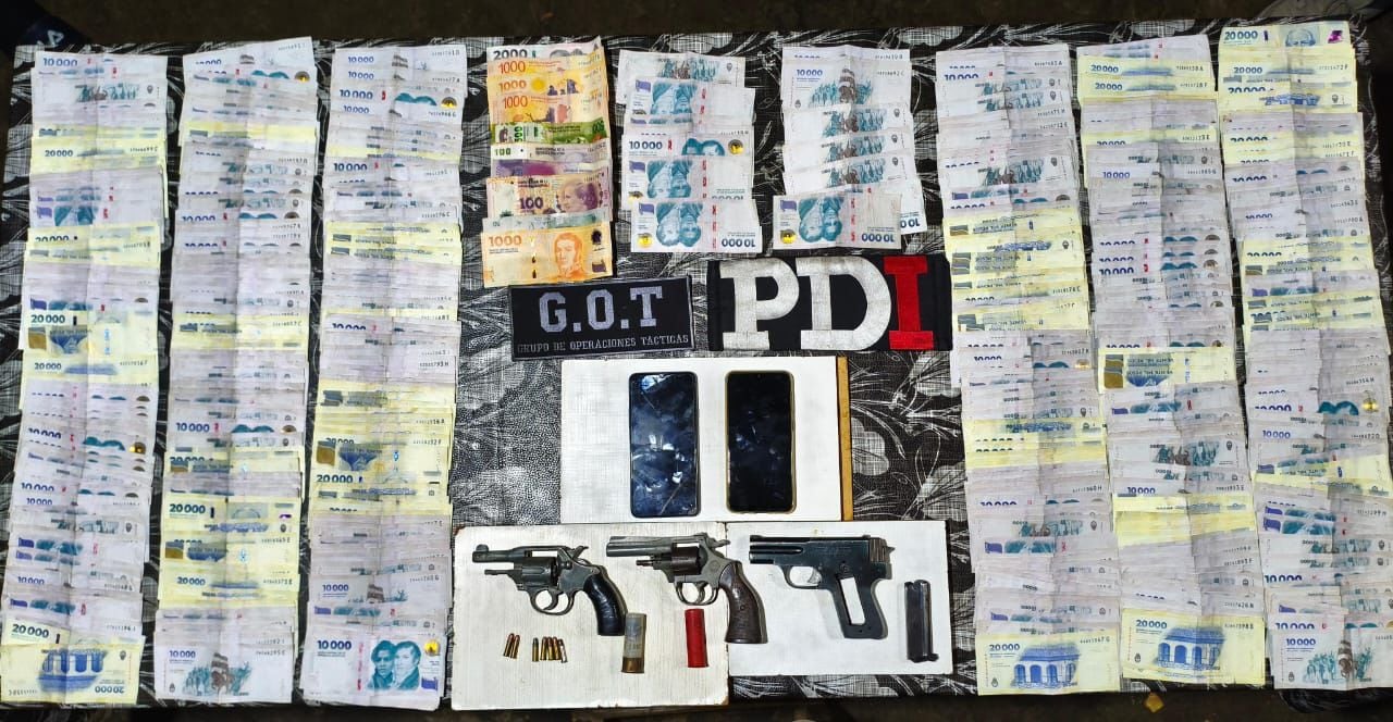 Parte de lo incautado