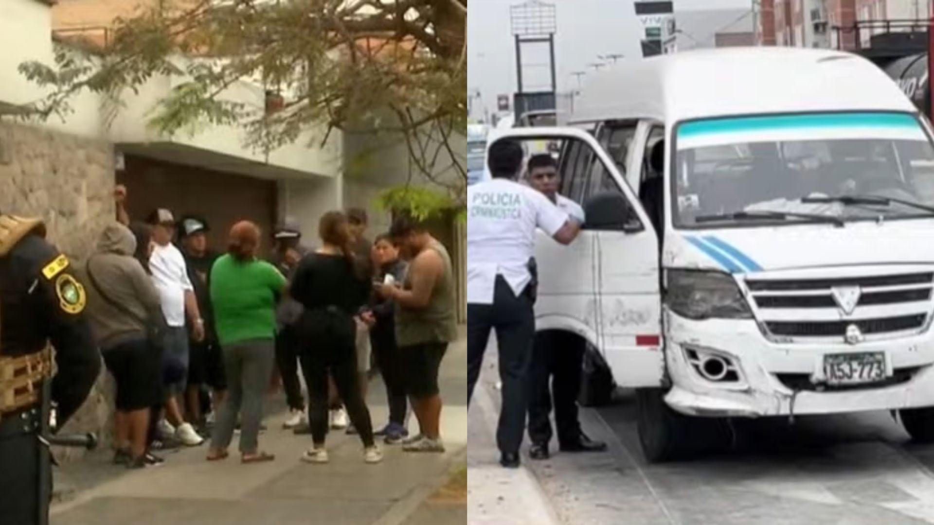Transportistas llegan en sus combis a la oficina de Keiko Fujimori para solicitar ayuda por extorsiones