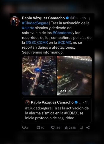 Pablo Vázquez emite reporte sobre