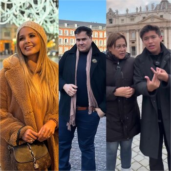 Melissa Martínez, Ariel Osorio, Alina Lozano y Jim Velásquez en un montaje de Infobae Colombia