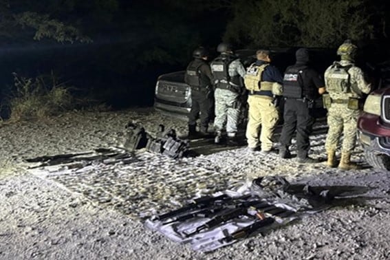 Decomiso en Ciudad Victoria: armas, drogas y vehículos. Crédito: Especial