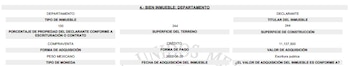 Declaración Patrimonial de Clara Luz Flores. (PNT)