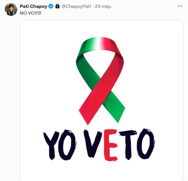 Pati Chapoy ha sido uno de los rostros más representativos de un bloque opositor a la elección judicial. (Foto: captura de pantalla, X)