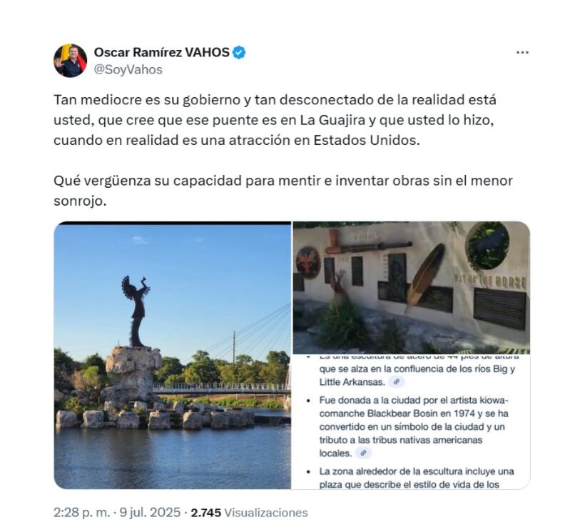 El concejal Óscar Ramírez, de La Guajira, se molestó con Petro debido a que se otorgó una