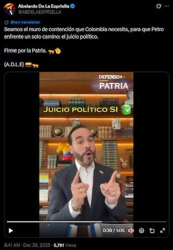 Abelardo de la Espriella insistió